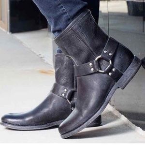 Frye Phillip Harness Short black leather size 9